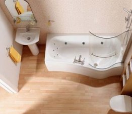 Пример готового дизайна небольшой ванной комнаты 3